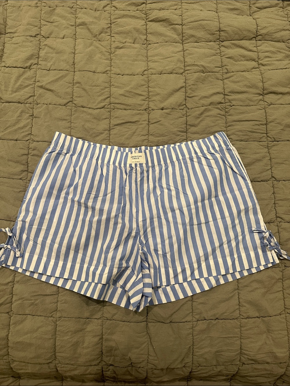 American Eagle Outfitters Blue and White Striped Women’s Shorts